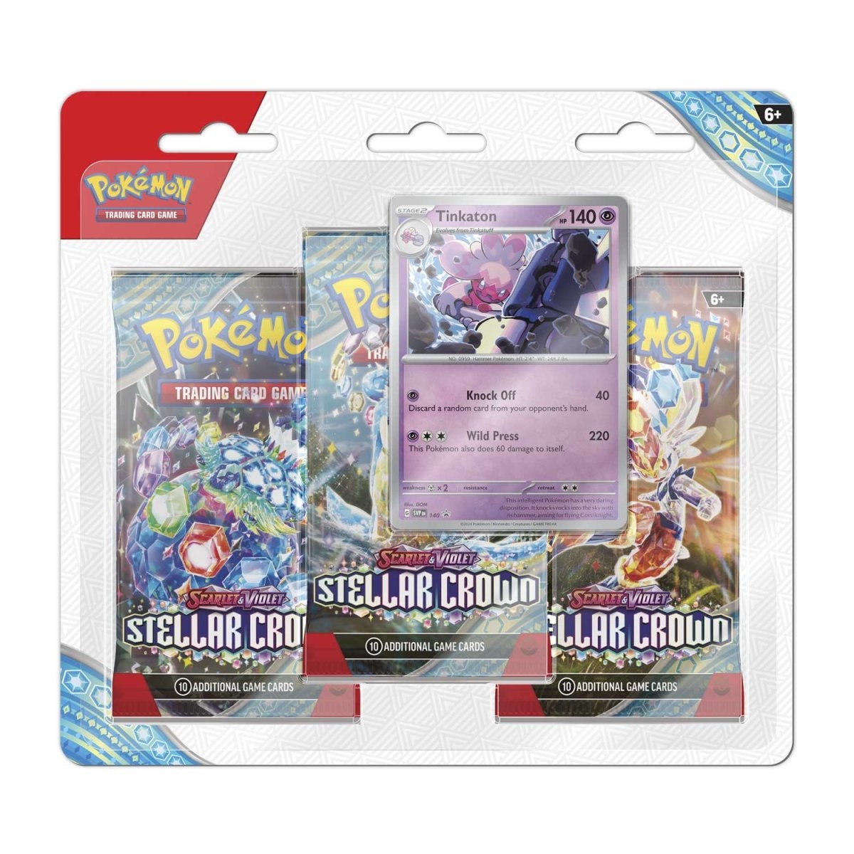 Scarlet & Violet-Stellar Crown 3 Booster Packs & Tinkaton Promo Card